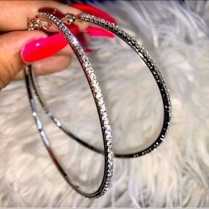 Silver hoop earrings
